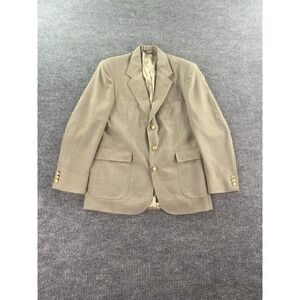 Vintage Orvis Blazer 42 L Beige Wool Premium University Golden Button Logo USA